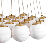 Люстра подвесная круглая с сферическими плафонами из натурального камня Glowing Spheres варинант исполнения - 7 | Loft Concept в Челябинске