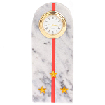 Часы погон МВД подарочные настольные из натурального камня Мрамор Military Clock варинант исполнения - 13 | Loft Concept в Челябинске
