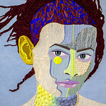 Картина с вышивкой Портрет wall panel People with the yellow ear 2 варинант исполнения - 2 | Loft Concept в Челябинске