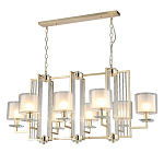 Люстра прямоугольной формы с 8-ю цилиндрическими плафонами из стекла Laurent варинант исполнения - 6 | Loft Concept в Челябинске