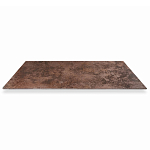 Стол обеденный с коричневой прямоугольной столешницей из керамики на четырех металлических ножках Brown Ceramics варинант исполнения - 2 | Loft Concept в Челябинске