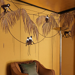 Обои с вышивкой ручной работы Étienne Original colourway on wool sateen варинант исполнения - 3 | Loft Concept в Челябинске