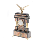 Часы настольные из яшмы и бронзы с декором в виде горного орла Eagle Stone Clock варинант исполнения - 2 | Loft Concept в Челябинске