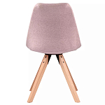Стул мягкий с высокой спинкой на деревянных ножках Chair Dusty Pink варинант исполнения - 4 | Loft Concept в Челябинске