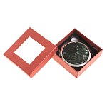 Зеркало карманное двухстороннее круглое из натурального камня Серафинит в подарочной упаковке Silver Stone Mirrors варинант исполнения - 3 | Loft Concept в Челябинске