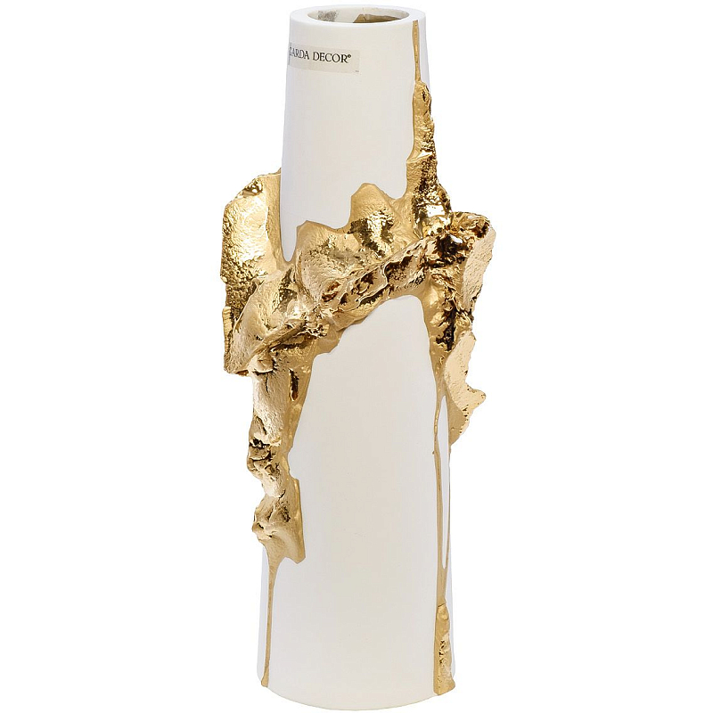 Ваза Rhea white with gold 30 Белый Золотой Ваза Rhea white with gold 30 Белый Золотой в Челябинске | Loft Concept