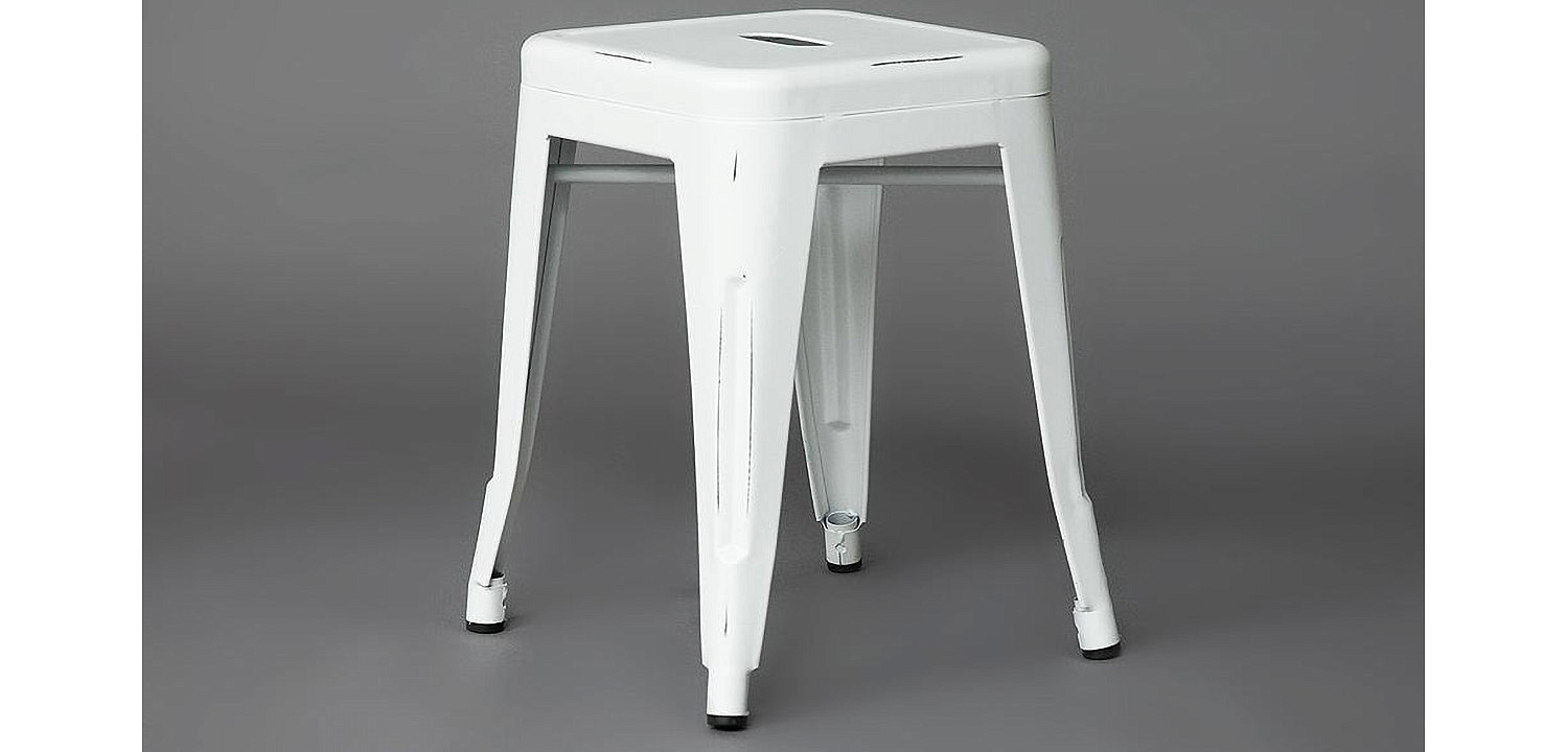 Табурет Tolix white metal Табурет Tolix white metal - Loft-Concept в Челябинске