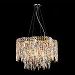 Люстра подвесная с хрустальными подвесками и металлическим основанием цвета Хром Ludivine Lighting варинант исполнения - 4 | Loft Concept в Челябинске