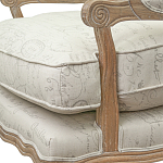 Кресло со спинкой из ротанга Ellie Rattan Armchair beige print flax варинант исполнения - 4 | Loft Concept в Челябинске