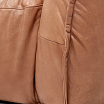 Трехместный диван с кожаной обивкой коричневый Coste Leather Sofa варинант исполнения - 7 | Loft Concept в Челябинске