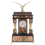 Часы настольные из яшмы и бронзы с декором в виде горного орла Eagle Stone Clock варинант исполнения - 1 | Loft Concept в Челябинске