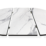 Стол обеденный раздвижной со столешницей белый мрамор Magali варинант исполнения - 7 | Loft Concept в Челябинске