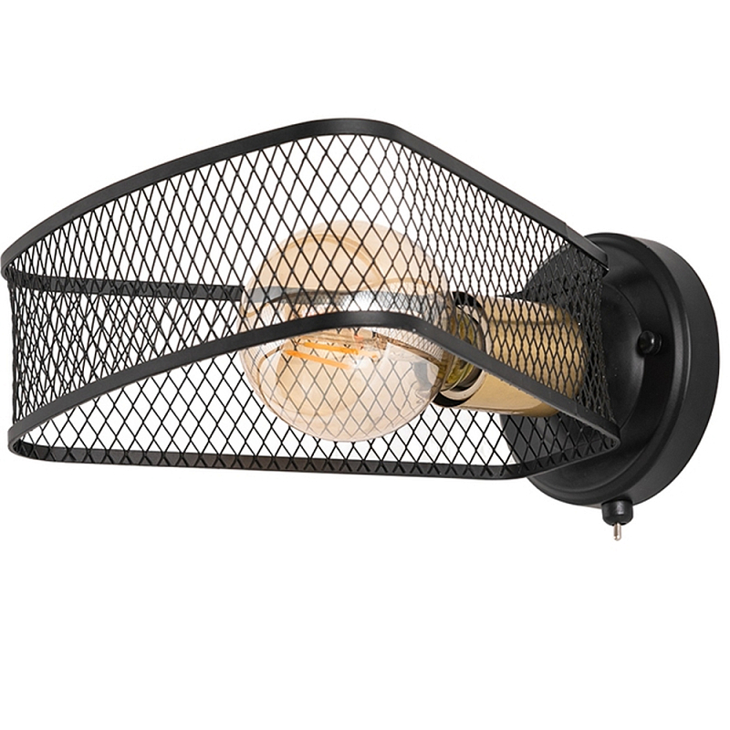 Бра в стиле лофт Lamp Malik Черный Бра в стиле лофт Lamp Malik Черный в Челябинске | Loft Concept