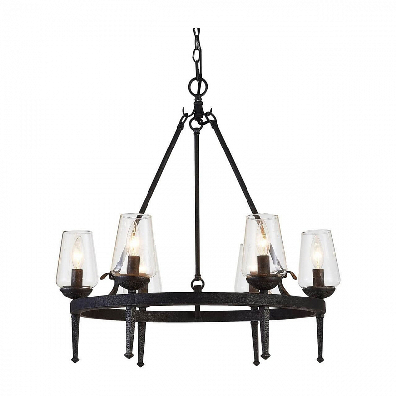Люстра Badoer Loft Chandelier Черный Прозрачный Люстра Badoer Loft Chandelier Черный Прозрачный в Челябинске | Loft Concept