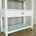 Стеллаж Elsa Dreams White со стеклянными полками и ящиком варинант исполнения - 2 | Loft Concept в Челябинске