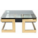 Стол журнальный квадратный с стеклянной столешницей Alonso Glass варинант исполнения - 1 | Loft Concept в Челябинске