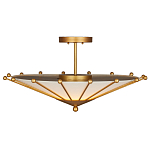 Потолочный светильник в форме конуса с каркасом золотого цвета и тканевым абажуром Inspiration in Light варинант исполнения - 3 | Loft Concept в Челябинске