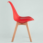 Стул с основой из пластика и мягким сиденьем Arvika Red варинант исполнения - 3 | Loft Concept в Челябинске