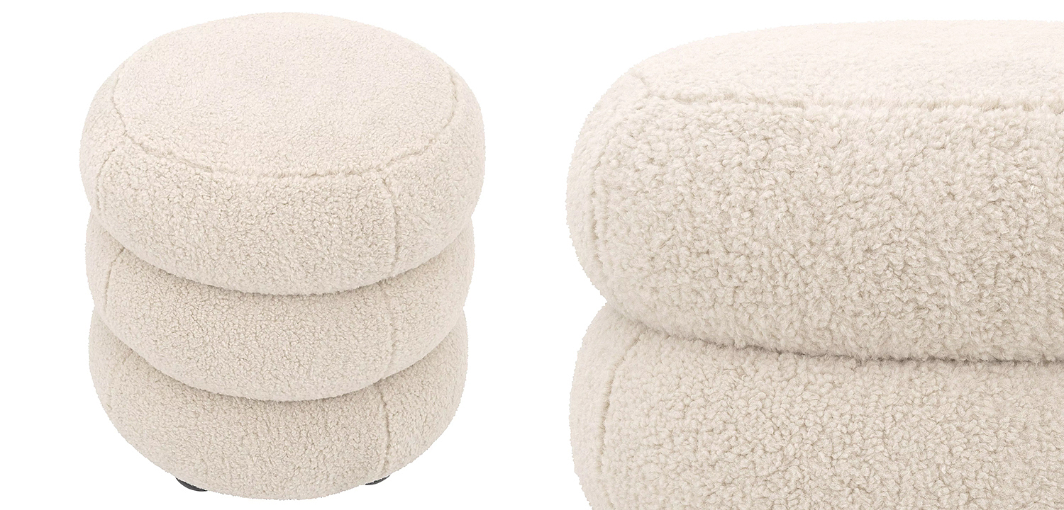 Пуф Eichholtz Stool Tulum Brisbane Cream Пуф Eichholtz Stool Tulum Brisbane Cream - Loft-Concept в Челябинске