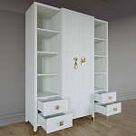 Большой шкаф с витриной Elsa Dreams White варинант исполнения - 2 | Loft Concept в Челябинске