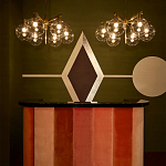 Обои ручная роспись Chez Nina by India Mahdavi Standard colourway on Perfect Green slub silk варинант исполнения - 3 | Loft Concept в Челябинске