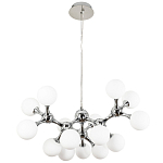 Люстра с плафонами из стеклянных шаров Pearls Suspension Chrome Chandelier варинант исполнения - 2 | Loft Concept в Челябинске
