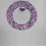 Люстра кргулая из фиолетового хрустального камня Purple Diamond варинант исполнения - 1 | Loft Concept в Челябинске