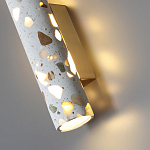 Бра с цилиндрическим белым бетонным плафоном Terrazzo Light варинант исполнения - 4 | Loft Concept в Челябинске