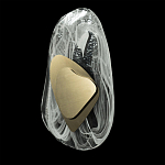 Бра овальное из стекла с золотым элементом Flow Texture  варинант исполнения - 6 | Loft Concept в Челябинске