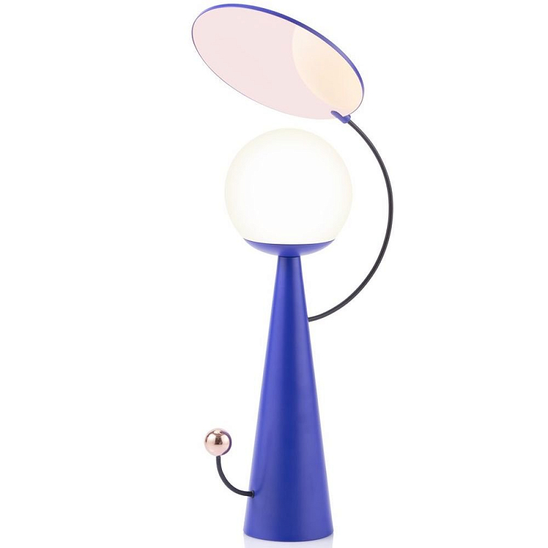 Настольная лампа SACHI SACHA TABLE LAMP Белый Синий Настольная лампа SACHI SACHA TABLE LAMP Белый Синий в Челябинске | Loft Concept