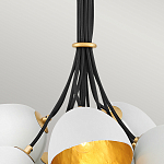 Люстра с 15-ю белыми  плафонами с золотой внутренней поверхностью Hinkley варинант исполнения - 9 | Loft Concept в Челябинске