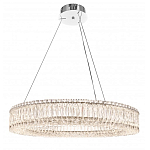 Люстра подвесная круглая из прозрачного хрусталя с корпусом из металла цвета хром Selfsufficient варинант исполнения - 4 | Loft Concept в Челябинске