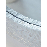 Зеркало круглое инкрустированное раковинами устриц Bone Inlay Dome Mirror White варинант исполнения - 5 | Loft Concept в Челябинске
