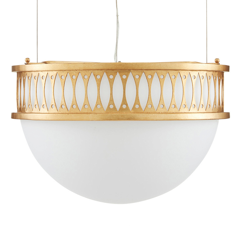 Подвесной светильник с фактурным золотым каркасом Exceptional Classic Design Золотой Молочный Подвесной светильник с фактурным золотым каркасом Exceptional Classic Design Золотой Молочный в Челябинске | Loft Concept