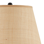 Настольная лампа темно-коричневая с тканевым абажуром в форме конуса Сhieftain варинант исполнения - 2 | Loft Concept в Челябинске