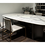 Стол обеденный мраморный с колоннами Marble Column Table варинант исполнения - 4 | Loft Concept в Челябинске