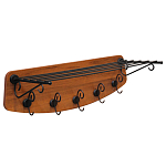 Вешалка настенная с металлической полкой и 5-ю черными крючками Noble Branches варинант исполнения - 1 | Loft Concept в Челябинске