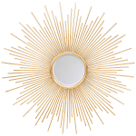 Зеркало-солнце круглое в раме из металла с золотыми с лучами Rays of Peace варинант исполнения - 1 | Loft Concept в Челябинске