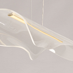 Люстра линейная с прозрачным волнообразным плафоном Wave Line варинант исполнения - 9 | Loft Concept в Челябинске