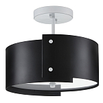 Потолочный светильник круглый светодиодный Semicircular White Panels чёрный варинант исполнения - 3 | Loft Concept в Челябинске