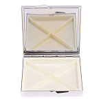 Таблетница карманная квадратная с 4-мя отделениями с зеркалом и накладкой из натурального камня Содалит Silver Stone Pillboxes варинант исполнения - 3 | Loft Concept в Челябинске