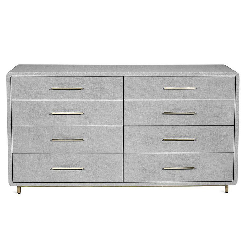 Комод с 8-ю вместительными ящиками Dresser with Fabric Trim Бежевый Серый Комод с 8-ю вместительными ящиками Dresser with Fabric Trim Бежевый Серый в Челябинске | Loft Concept