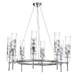 Люстра подвесная круглая с 8-ю цилиндрическими плафонами из стекла LIAISON варинант исполнения - 1 | Loft Concept в Челябинске