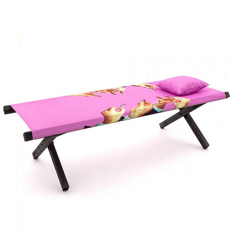 Шезлонг Seletti Poolbed Lipstick Pink Розовый Черный Шезлонг Seletti Poolbed Lipstick Pink Розовый Черный в Челябинске | Loft Concept