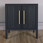 Тумбочка Primo с дверцами шпон Черный дуб варинант исполнения - 2 | Loft Concept в Челябинске