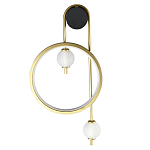 Бра с круглой рамкой и стеклянными белыми шарами B.LUX C Ball варинант исполнения - 1 | Loft Concept в Челябинске