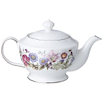 Чайный сервиз из фарфора с рисунком цветов на 6 персон 14 предметов Garden Whisper Porcelain Set  варинант исполнения - 1 | Loft Concept в Челябинске