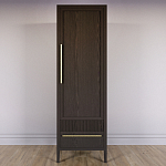 Узкий Шкаф Primo с 2 выдвижными ящиками Темный орех варинант исполнения - 2 | Loft Concept в Челябинске