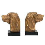 Держатель для книг с бронзовыми фигурками головы собаки Dog Elegance  варинант исполнения - 1 | Loft Concept в Челябинске
