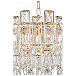 Круглая люстра с хрустальными подвесками на золотистом каркасе Gorgeous Crystal Light варинант исполнения - 5 | Loft Concept в Челябинске